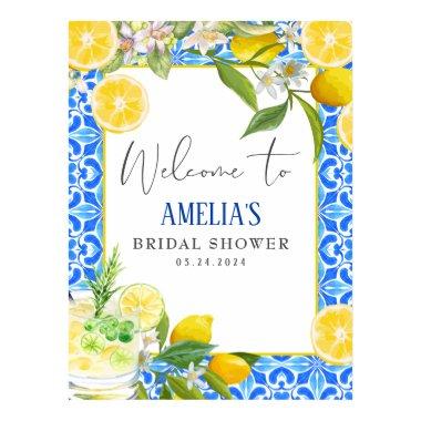 Elegant Mediterranean Lemon  Welcome Poster