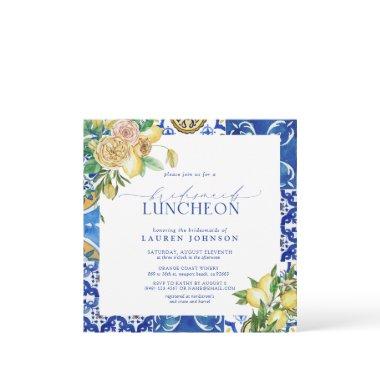 Elegant Mediterranean Lemon Floral Bridal Luncheon