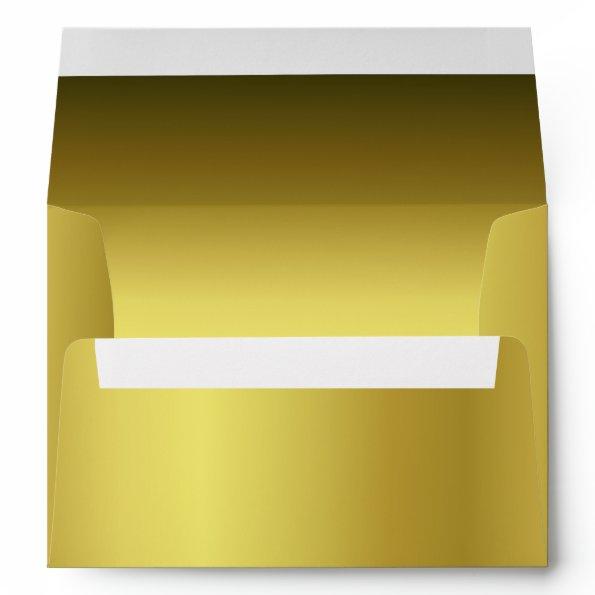 Elegant Metallic Gold 5 x 7 Invitations Envelope