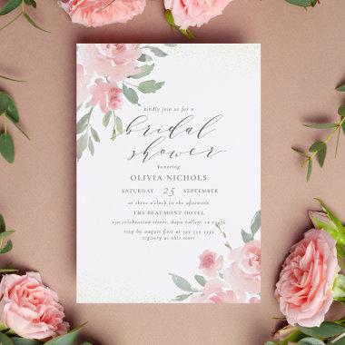 Elegant Midsummer Floral Bridal Shower Invitation PostInvitations