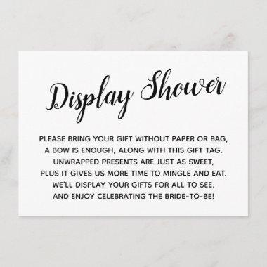 Elegant, Minimal No Wrap Bridal Shower Gift Invitations