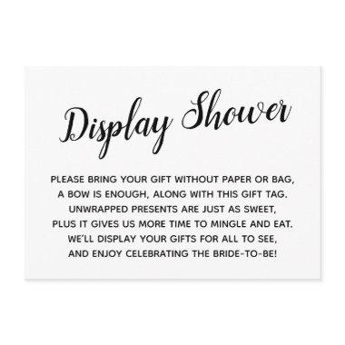 Elegant, Minimal No Wrap Bridal Shower Gift Invitations