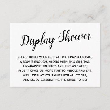 Elegant, Minimal No Wrap Bridal Shower Gift Invitations