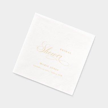 Elegant Minimal Typography Script  Foil Napkins