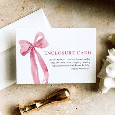 Elegant Minimalist Blush Pink Bow Enclosure