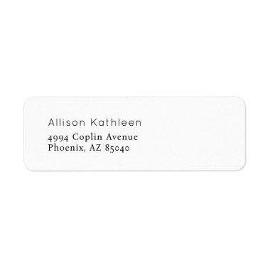 Elegant Minimalist  Address Label