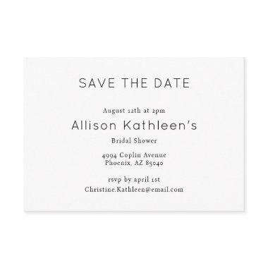 Elegant Minimalist  Save The Date Enclosure