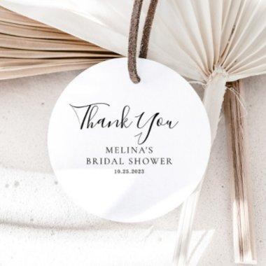 Elegant Minimalist Calligraphy  Favor Tags