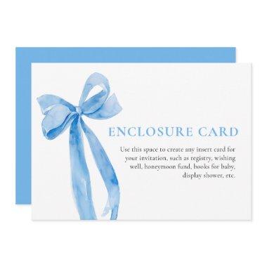 Elegant Minimalist Dusty Blue Bow Enclosure