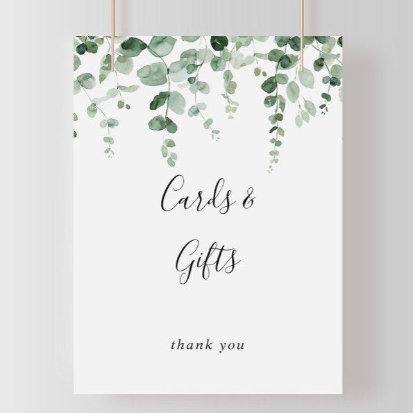 Elegant Minimalist Eucalyptus  and Gifts Sign