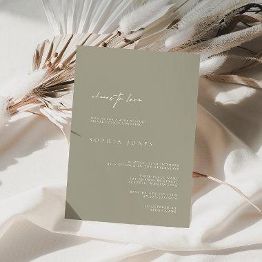 Elegant Minimalist Modern Bridal Shower Invitations