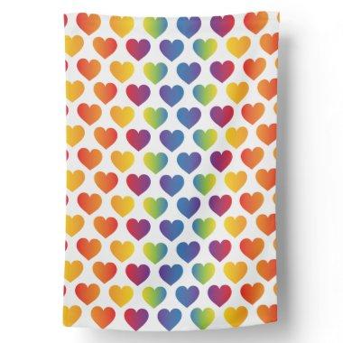 Elegant Minimalist Rainbow Heart Design House Flag