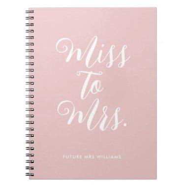 Elegant Miss to Mrs Chic Modern Wedding Planner Notebook