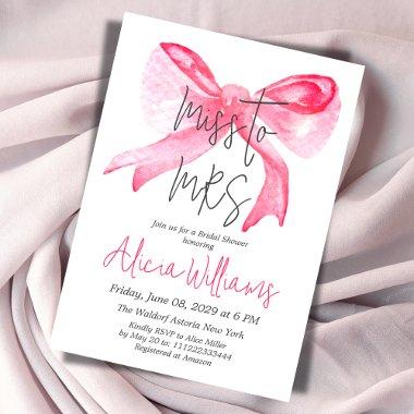 Elegant Miss to MRS Ribbon Pink Bow