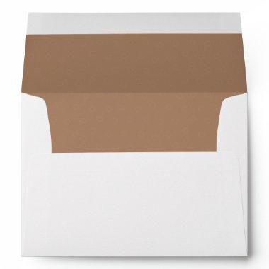 Elegant Mocha Brown Lined Envelope