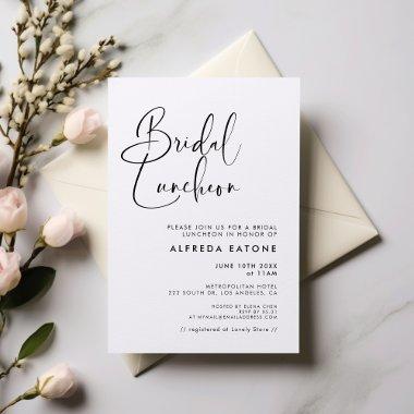 Elegant & modern black and white Bridal luncheon