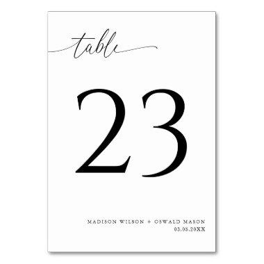 Elegant Modern Black Calligraphy Wedding 23 Table Number