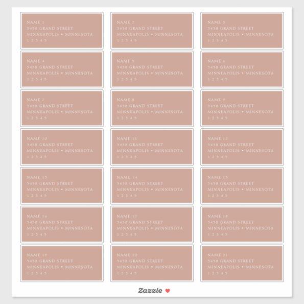 Elegant Modern Blush Pink Guest Address Labels