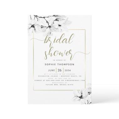 Elegant Modern Chic Magnolia Floral