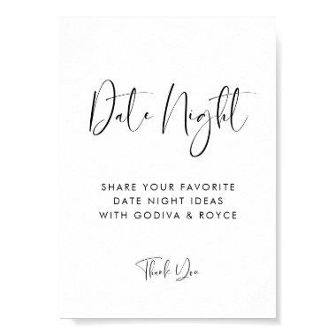 Elegant & Modern Date night ideas sign