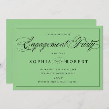 Elegant Modern Engagement Party Any Color Invitations