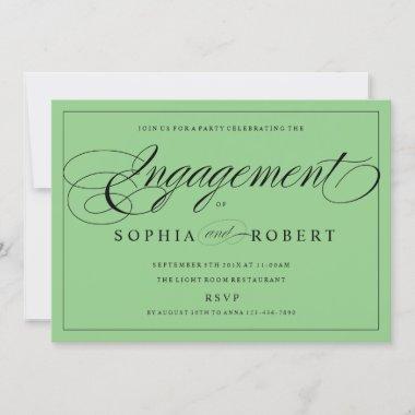 Elegant Modern Engagement Party Invitations Color