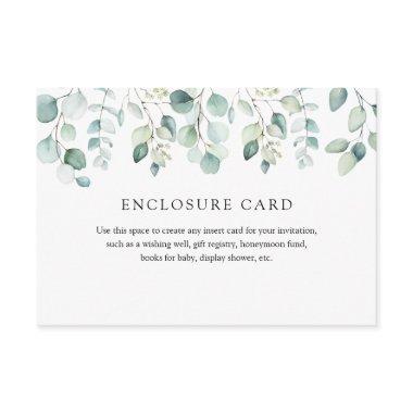 Elegant Modern Eucalyptus Greenery Enclosure Invitations