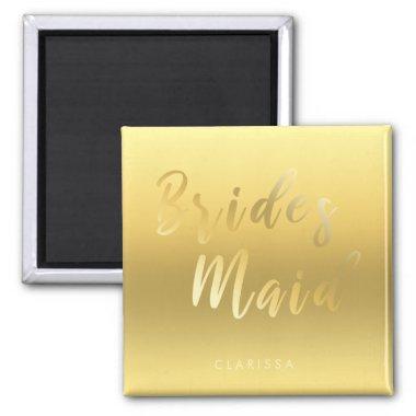 Elegant & modern faux gold bridesmaid magnet