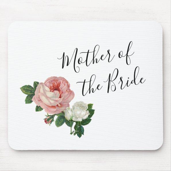 Elegant modern flowers roses mother of the bride mouse pad