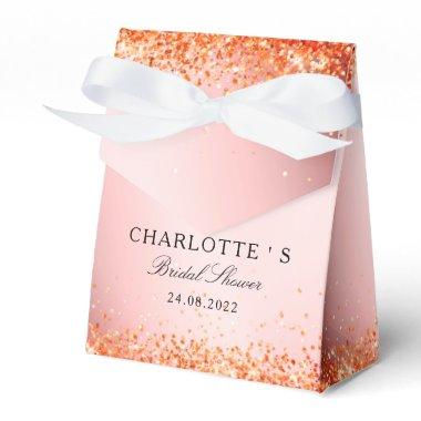 Elegant Modern Glitter Bridal Shower Favor Box