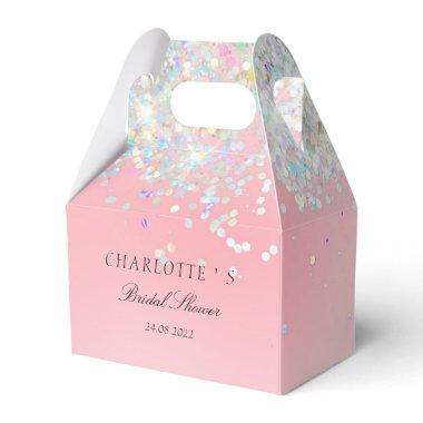Elegant Modern Glitter Bridal Shower Favor Boxes