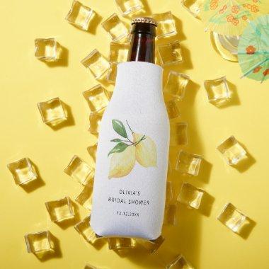 Elegant Modern Lemon  Custom Bottle Cooler