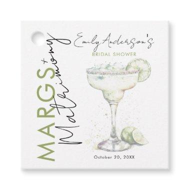 Elegant Modern Margs and Matrimony  Favor Tags