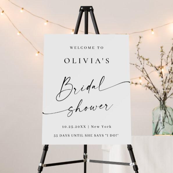 Elegant Modern Minimalist WELCOME  Foam Board