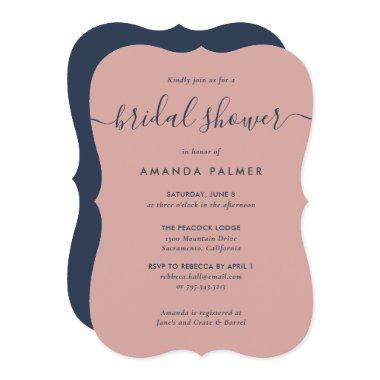 Elegant Modern Navy and Blush