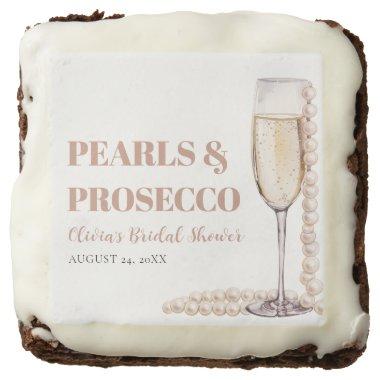 Elegant Modern Pearls and Prosecco  Brownie