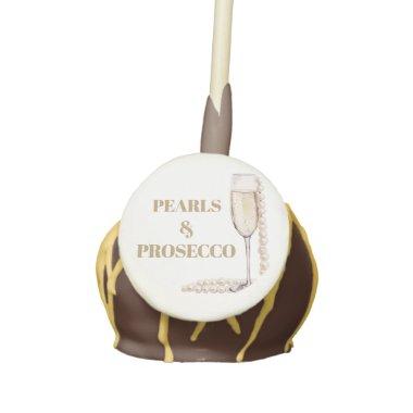 Elegant Modern Pearls and Prosecco  Cake Pops