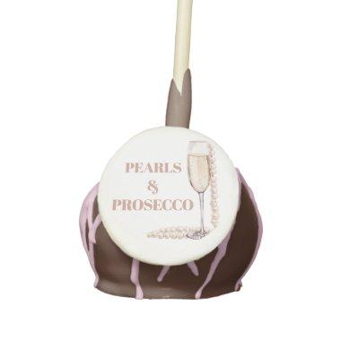 Elegant Modern Pearls and Prosecco  Cake Pops