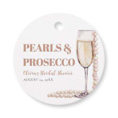 Elegant Modern Pearls and Prosecco  Favor Tags