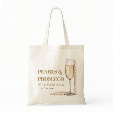 Elegant Modern Pearls and Prosecco  Tote Bag