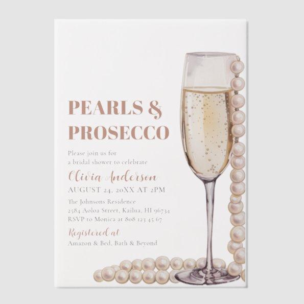 Elegant Modern Pearls and Prosecco  Vellum