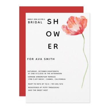 Elegant Modern Poppy Red