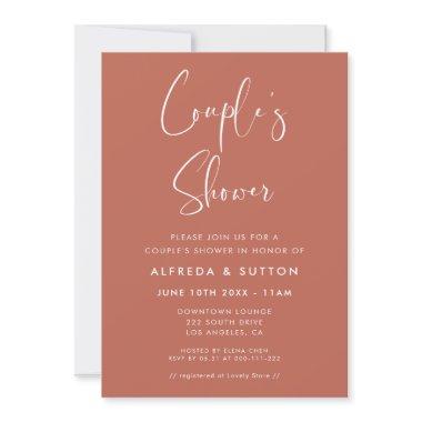 Elegant & Modern Red clay Couple's Shower
