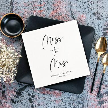 Elegant Modern Script | Bridal Shower Paper Napkin