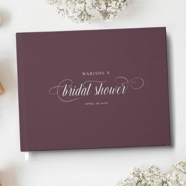 Elegant Modern Script Calligraphy  Gu Guest Book