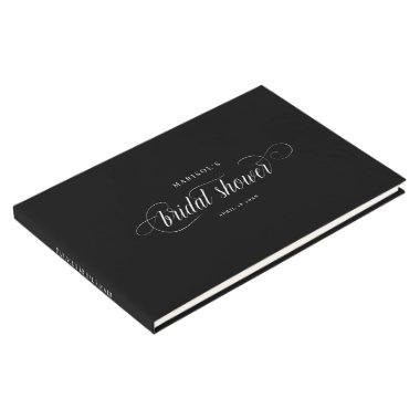 Elegant Modern Script Calligraphy Bridal Shower Guest Book