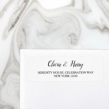 Elegant Modern Simple Wedding Return Address Label