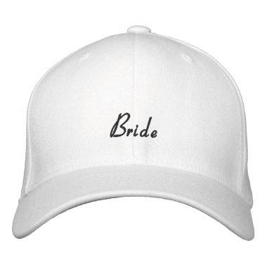 Elegant Modern Sporty Bride Bachelorette Embroidered Baseball Cap