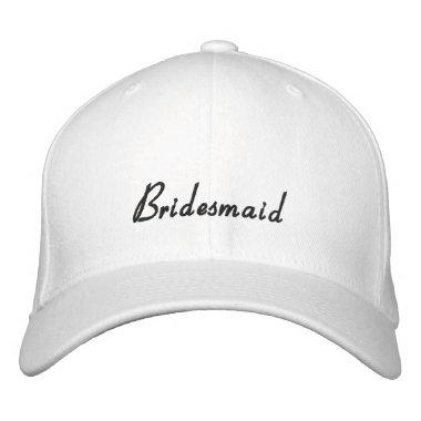 Elegant Modern Sporty Bridesmaid Bachelorette Embroidered Baseball Cap