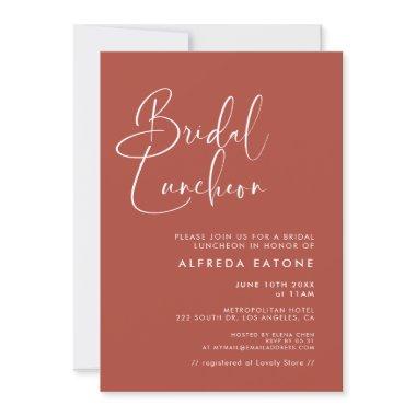 Elegant & modern terracotta Bridal luncheon